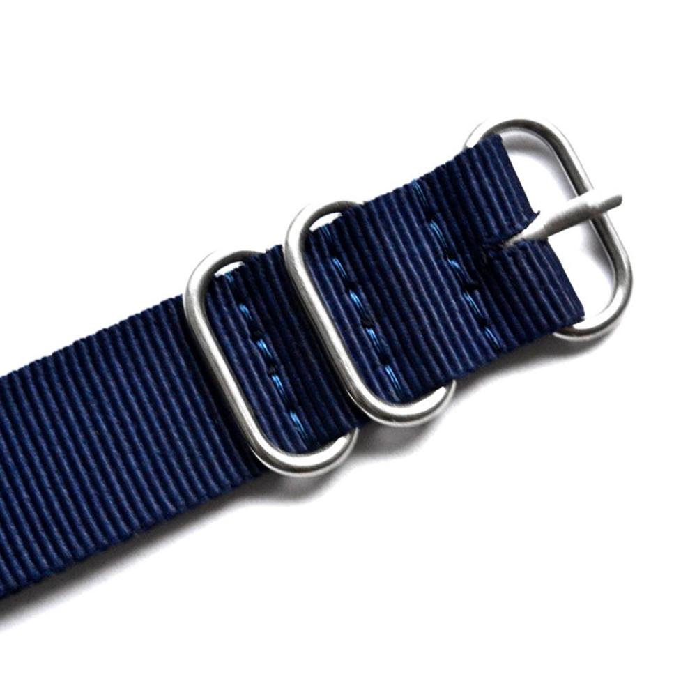 5 kleuren nato horlogeband nylon band zilveren ringgesp 18mm 20mm 24mm gestreepte vervangende band horloge accessoires