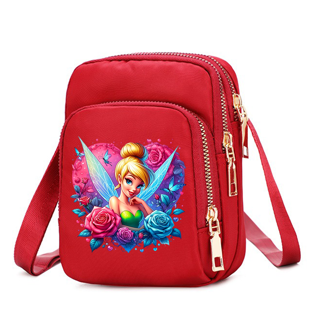 Tinker Bell mobiele telefoon portemonnee crossbody tas voor schoudertassen grote draagtas dames onderarmhandtassen vrouwelijk meisje: Hot Pink
