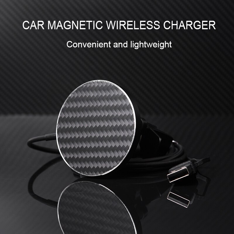 Carbon fiber auto magnetische halterung 15W drahtlose auto lade telefon halter auto drahtlose lade halter: Default Title