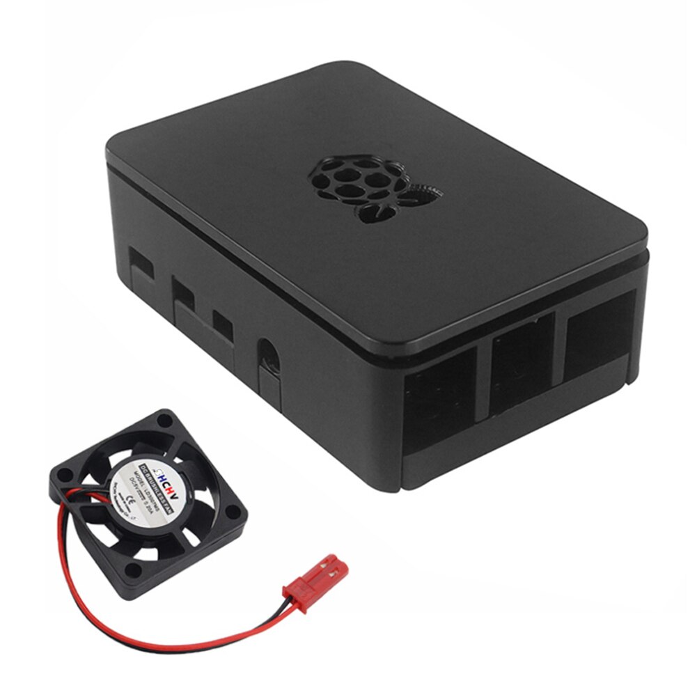 Plastic Case Box Enclosure with Cooling Fan Cooler Kit for Raspberry Pi 4B: Default Title