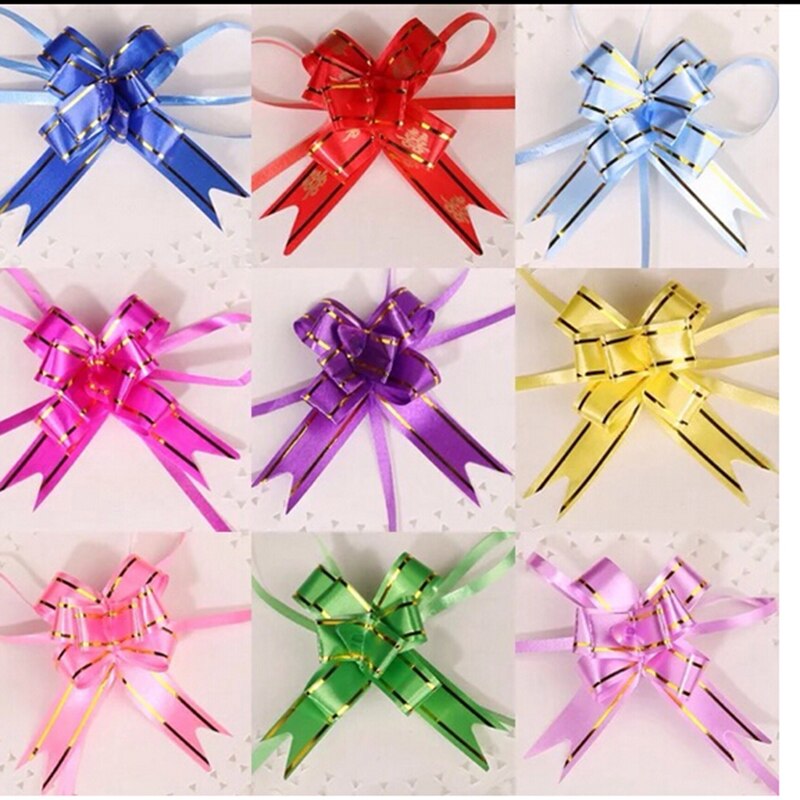 10 pièces décoration fête de mariage d'anniversaire fleur nœud ruban de traction