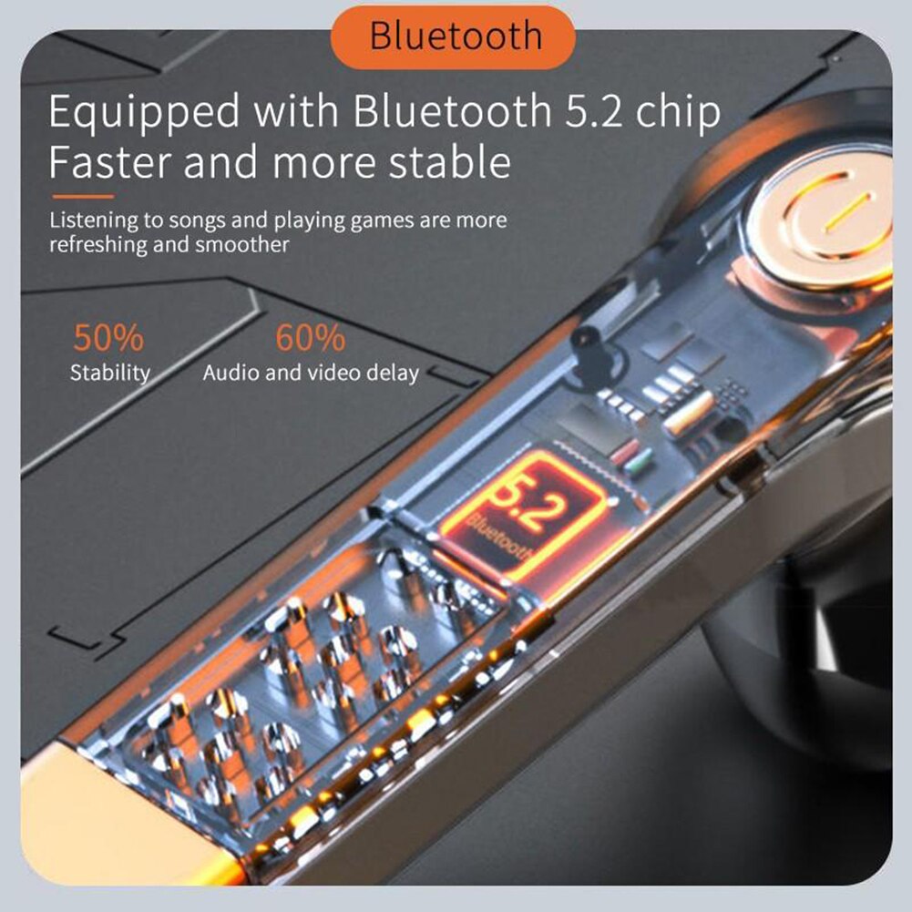 H01 kabellose 5.2 bluetooth-fähige business-ohrhörer mit digitalem display, hifi-bass und mikrofon