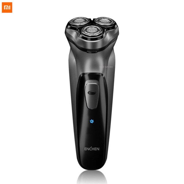 Maquinilla de afeitar eléctrica Xiaomi Enchen, Afeitadora eléctrica 3D de piedra negra, Control inteligente, protección de bloqueo, maquinilla de afeitar tipo C recargable para hombres: Black