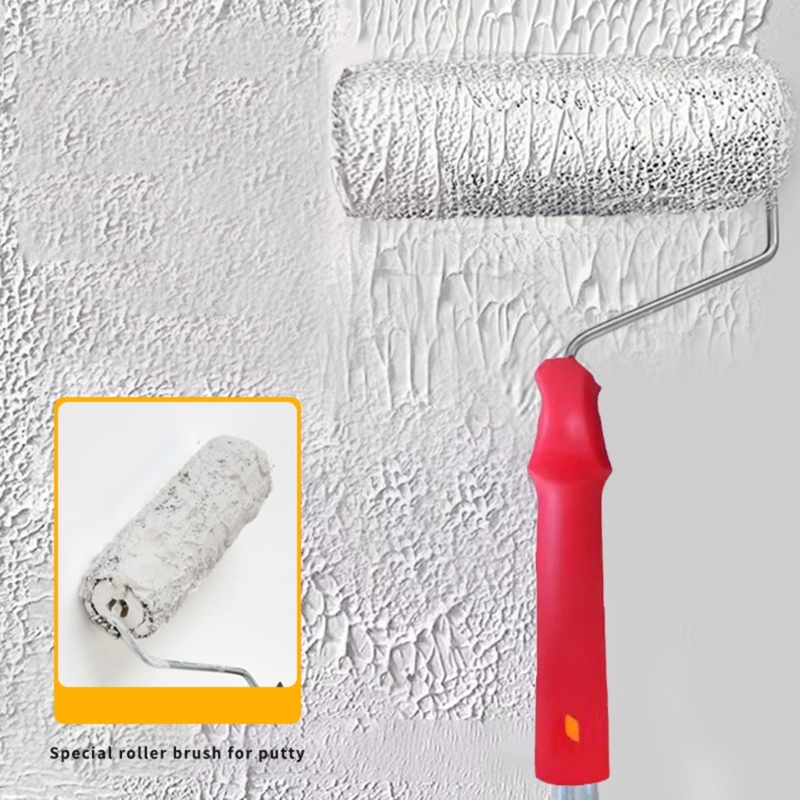 Wall Brush Putty Roller Texture Pattern Roller Brush Drywall Compound Roller for Smooth Plastering Construction Tool