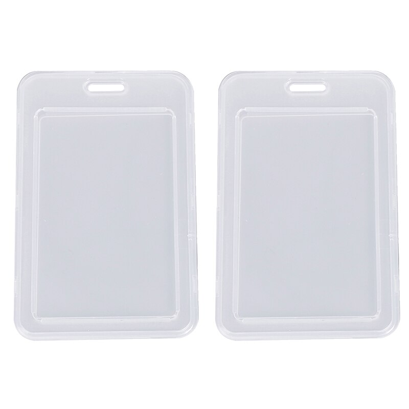 2 Stuks Eenvoudige Transparante 11*7Cm Plastic Naam Card Cover Bank Kaarthouder