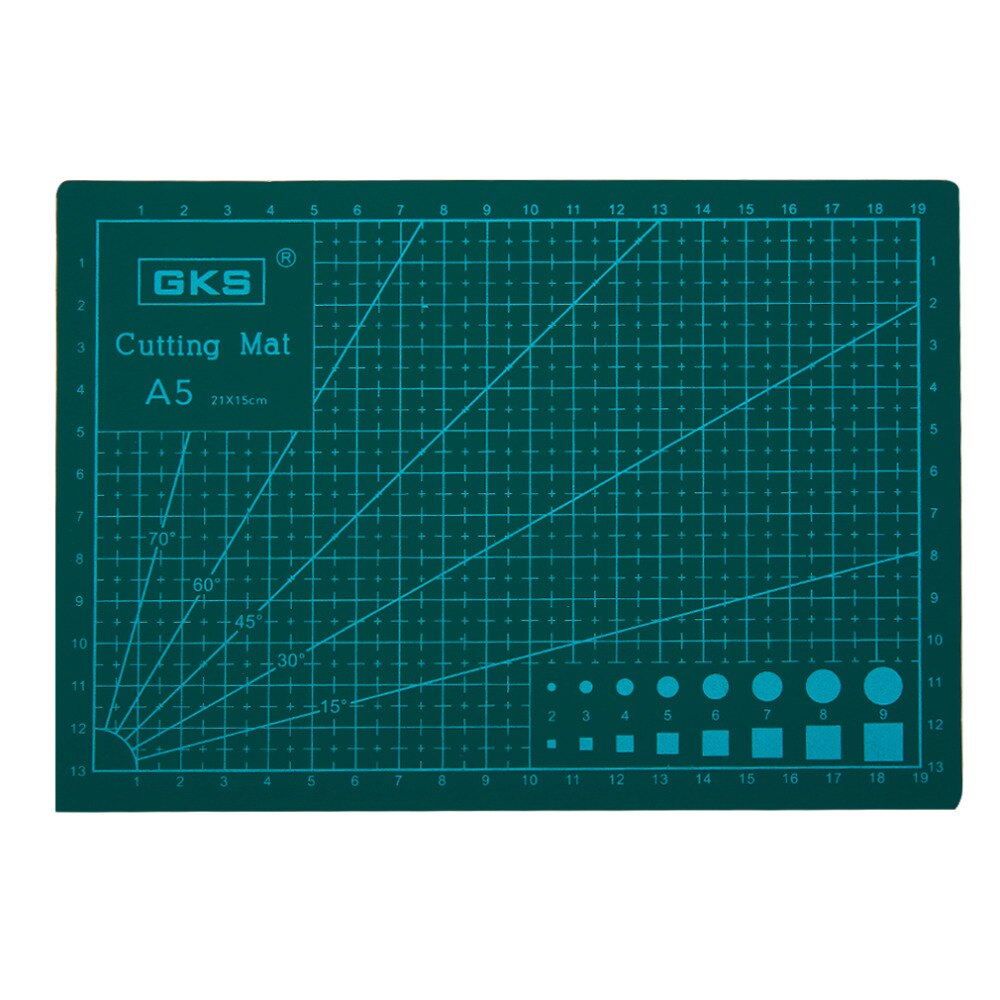 A5 pvc-ompeluleikkuumattoa 15*21cm tilkkutäytteistä leikkausalusta kangas nahkapaperi askartelutyökalu kaksipuolinen itsestään paraneva leikkausalusta