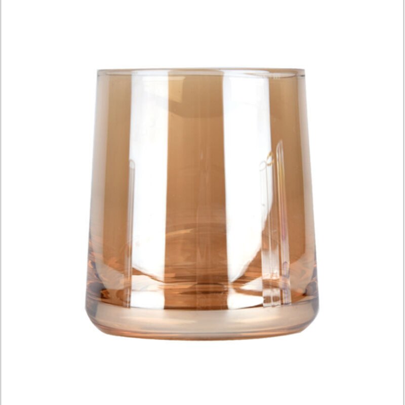 Blyfritt glass whiskyglass varmebestandig husholdning fargerik gullkant glass kopp spiritus vinredskaper: Jeg