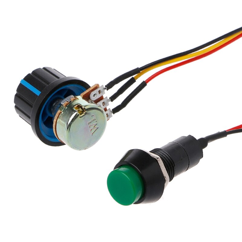 30A DC 6V 12V 24V 48V PWM Motor Speed Controller LED Digital Display 0-100% Adjustable Voltage Regulator w/ Potentiometer Switch