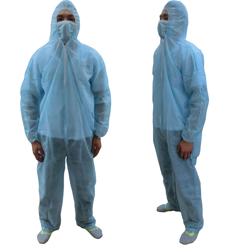 Wegwerp Beschermende Overall Veiligheid Bescherming non-woven stofdicht Kleding Cleanroom Kledingstuk Enkele-gebruik Hooded Pak Jas