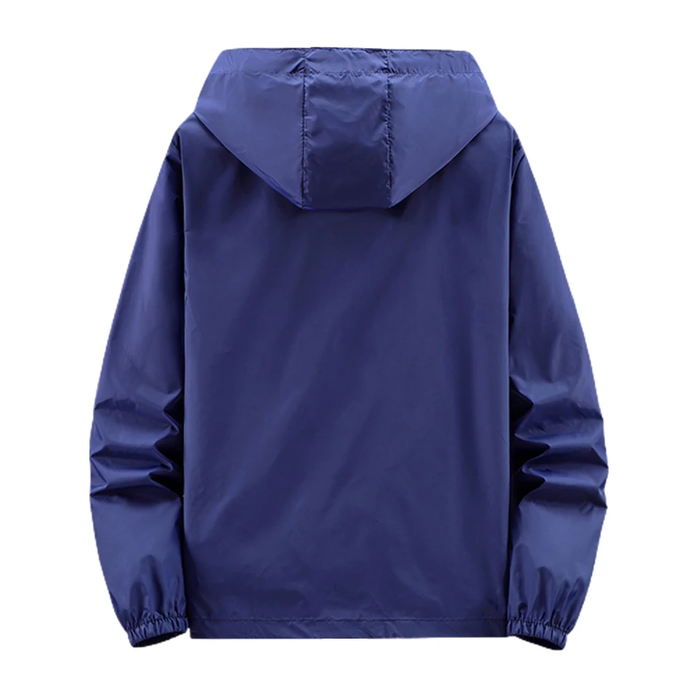 Men Waterproof Jacket Hooded Sport Coat Unisex Outwear Lightweight Windbreaker