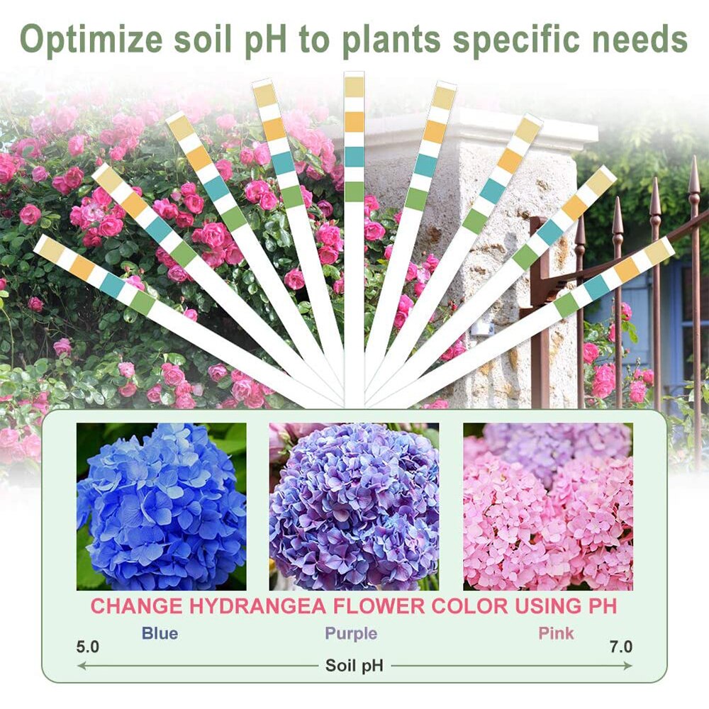 100 pçs kit de teste profissional do solo do teste do ph do solo tiras de teste do solo tiras de ph para jardim gramado plantas agrícolas