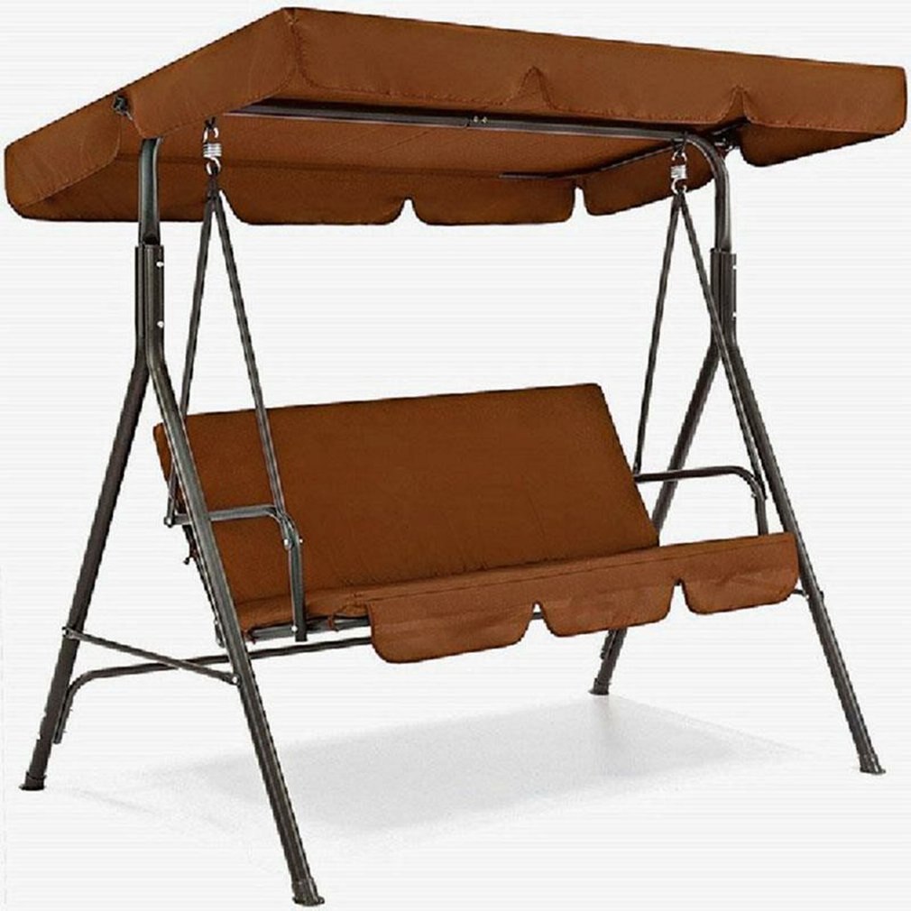 Cover Voor Tuin Schommel Waterdichte Tuin Swing Cover Seat Top Kussenhoezen Ondersteuning Voor Tuin Swing 3 Zits Accessoires: 142x120x18coffee