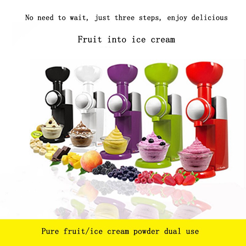 Ice Cream Machine Fruit Household Children's Automatic Small Ice Cream Machine Shaved Ice Machine Homemade Cone Machine CY