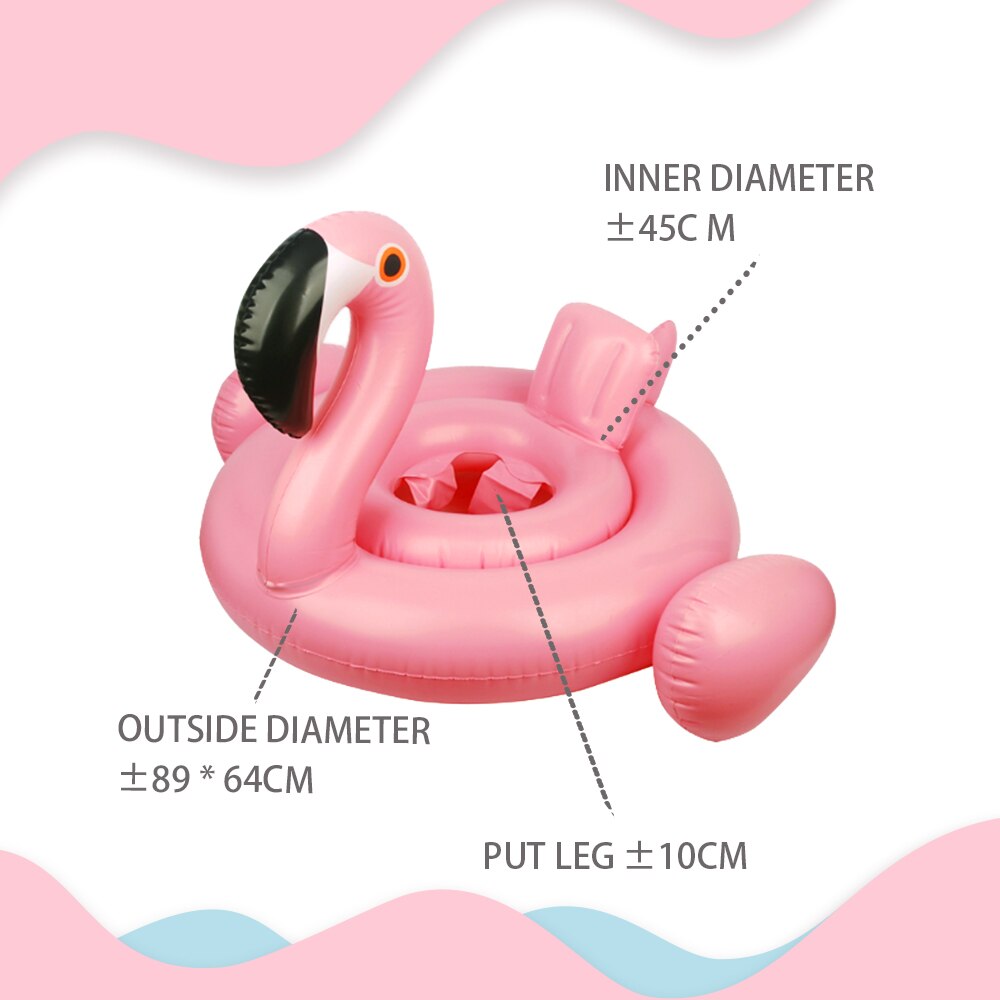 Happyflute Aufblasbare Weiß Schwan Flamingo Baby Schwimmen Rettungsring Kind Sitzen Ring