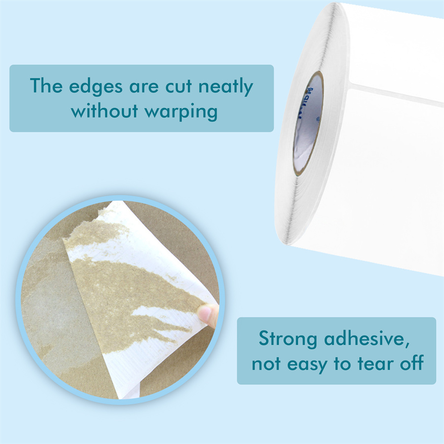 Thermische Label Sticker Papier Supermarkt Prijs Blanco Barcode Label Direct Print Waterdichte Print Levert Roll/Stack Lijm