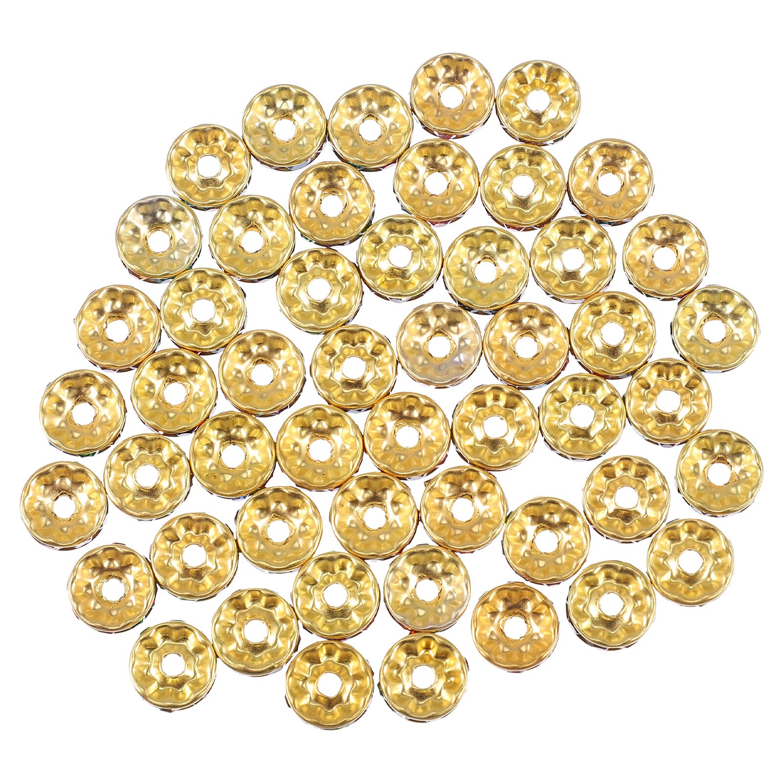 500 Pcs Round Spacer Beads DIY Necklace Loose Beads DIY Jewelry Accessories: Golden 10MM