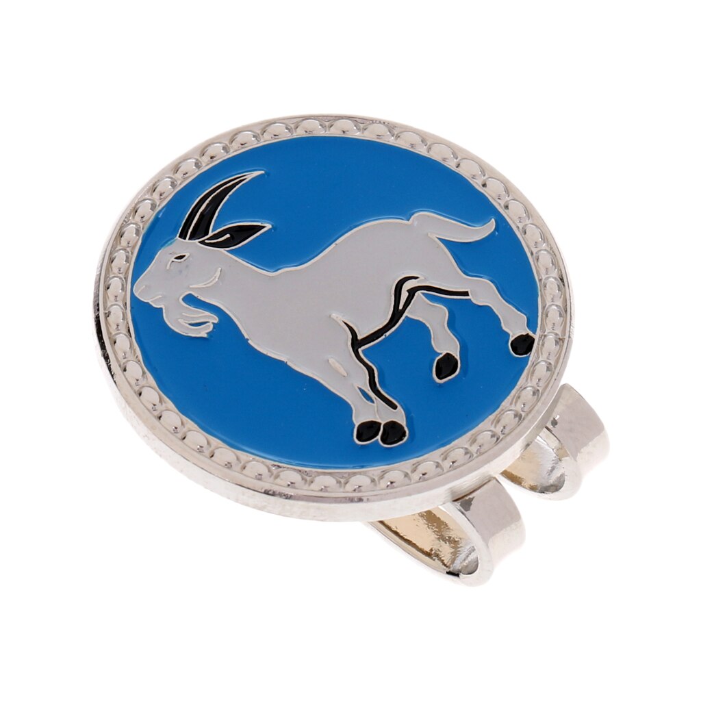 Chinesische Sternzeichen aufbringen Legierung Golf Ball Marker mit Magnet Hütte Clip-SchöNe für Golfspieler - 12 aufbringen