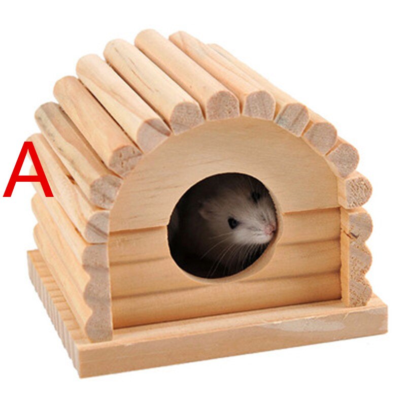 Hamster labyrint träleksaker rör tunnel bur bur gungbräda hus regnbåge gunga små husdjur leka leksaker för råttmus möss hamstrar: A