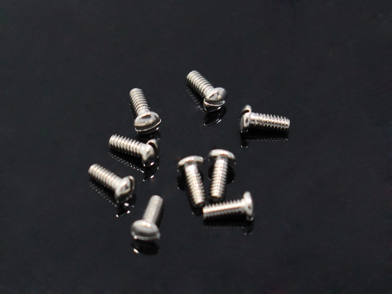 200pcs Size 2.5x1.4x1.5-8.5mm Eyeglasses Glasses Hinge Screws Slotted Head: black