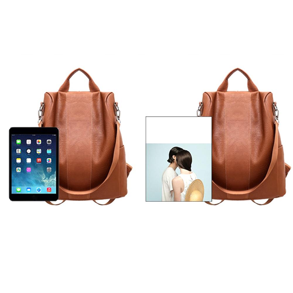 Neue Rucksack PU Leder lässig Rucksack Jahrgang Schulter Schul Anti-diebstahl Reise Tornister Freizeit Täglich Einkaufen