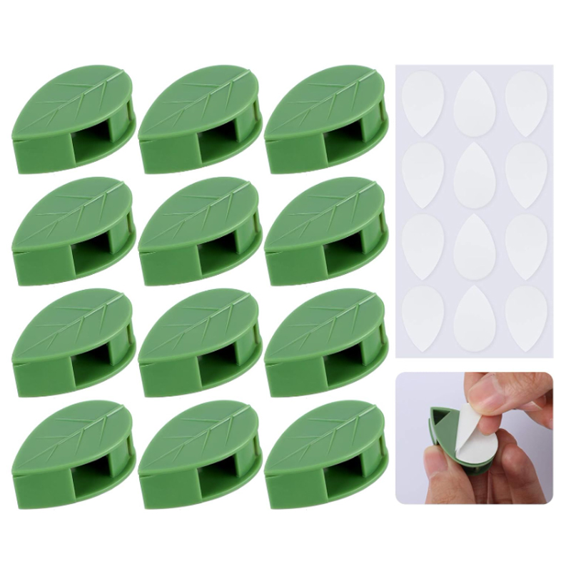 10-100x Invisible Plant Climbing Wall Fixture Clips Acrylic Sticker Self-Adhesive Hook Plant Vine Traction Holder Indoor Outdoor: green