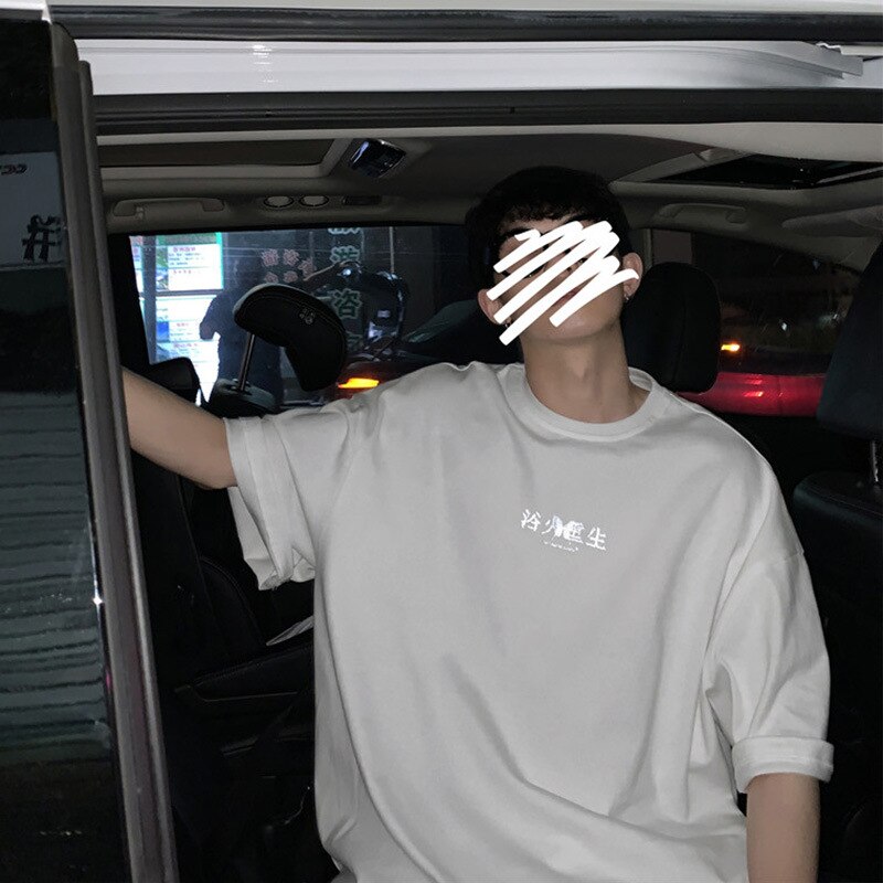 Maglietta di proprietà per Gli Uomini Yourn Riflettente Stampato a maniche corte superiore Magliette Maschio casuale Perdono la Metà Del Manicotto adolescente ragazzo vestiti
