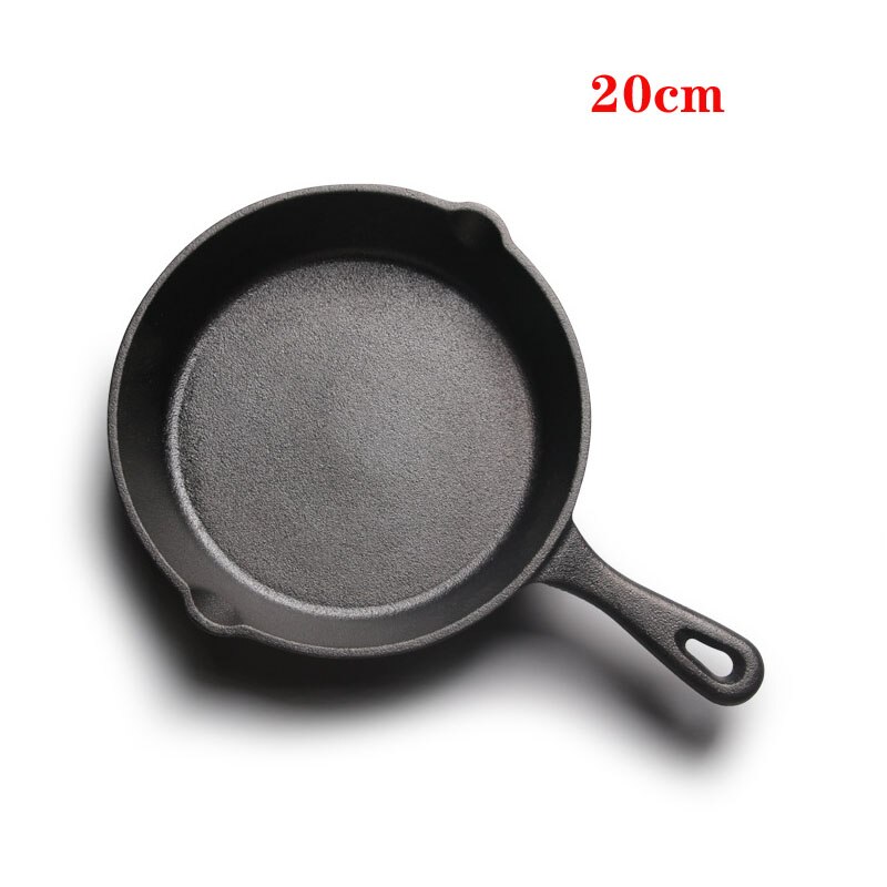 Gjutjärn non-stick 14-20cm stekpanna för gasinduktion spis ägg pannkaka gryta kök & matverktyg köksredskap: L