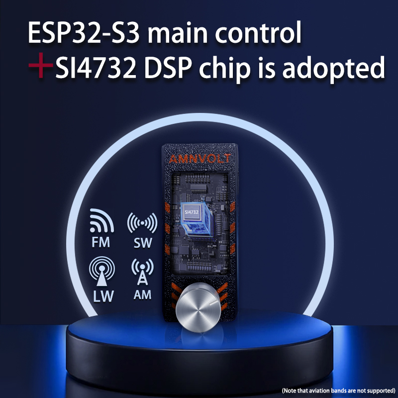 Version améliorée AMNVOLT ATS MINI V3 SI4732 Radio DSP pleine bande, récepteur de poche FM AM MW SW SSB, avec amplificateur de casque Hi-Z