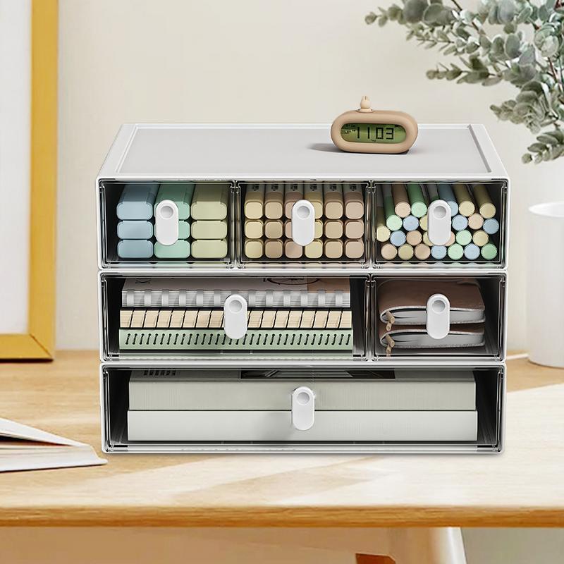 Tabletop Drawer Organizer Desktop Storage Drawers Stackable Desktop Storage Drawers Clear Desktop Storage Box For Workplace Home