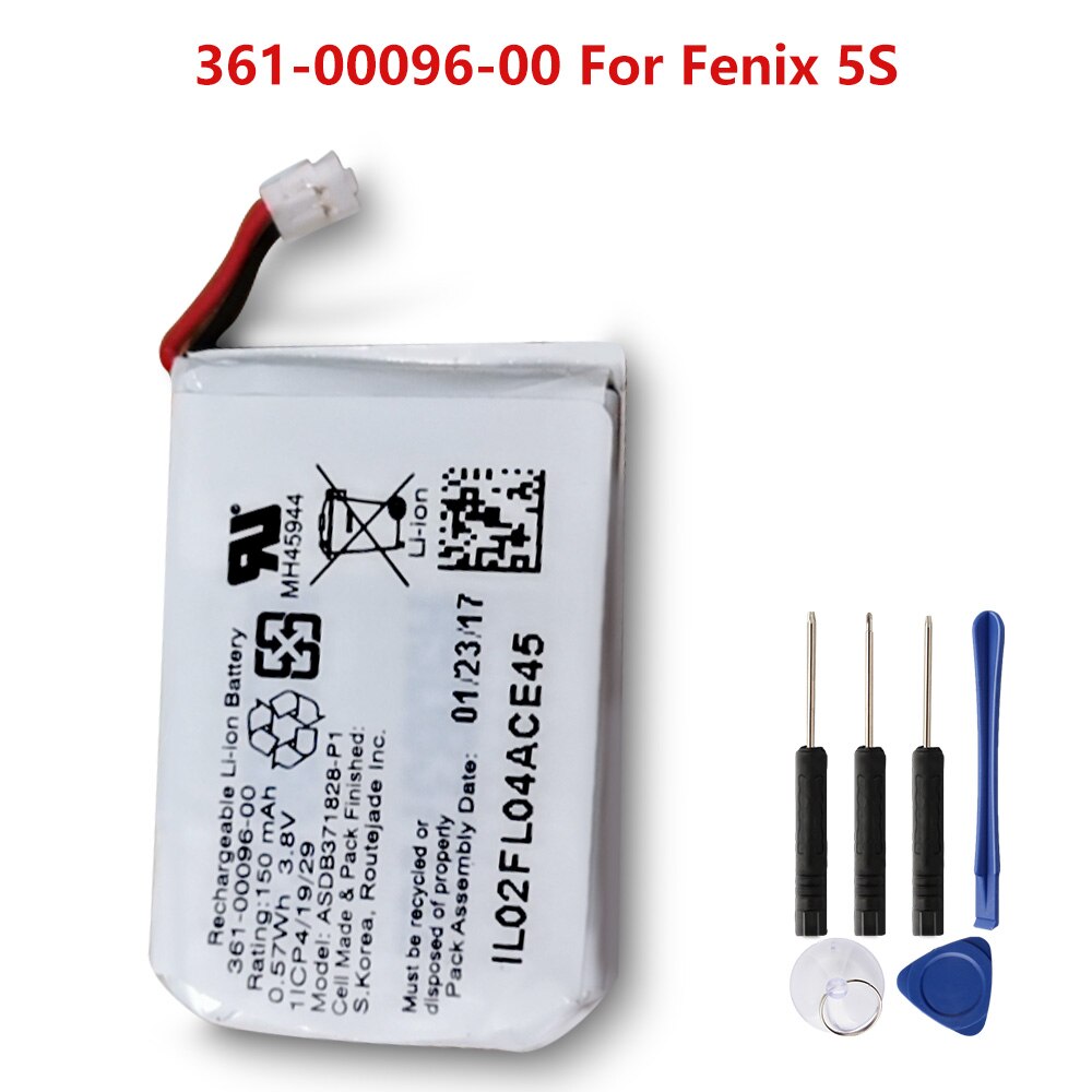 Original Ersatz Batterie 361-00097-00 Für Garmin Fenix 5 Fenix 5S 361-00096-00 batterie 255mAh 361-00098-00 Für Fenix 5X: Pro Fenix 5S