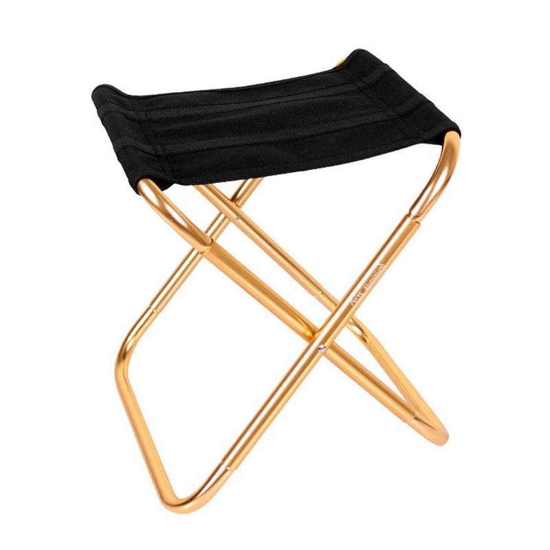 Udendørs foldbar fold aluminium stol skammel sæde fiskeri camping udendørs foldbar fiskestol ultra letvægts bærbar: C