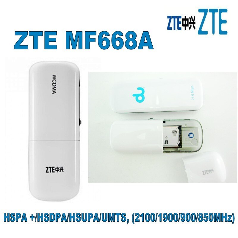 Desbloqueado ZTE MF668A UMTS HSPA + 21Mbps USB Surf Stick