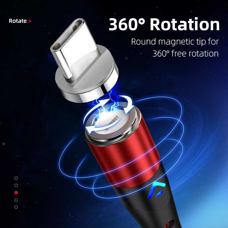 BMQ USB Data Cable, Mobile Phone USB Charging Cable Multi-Function 3 in 1 Data Cable Android/iOS/Type-c, 3A Fast Charging -1m