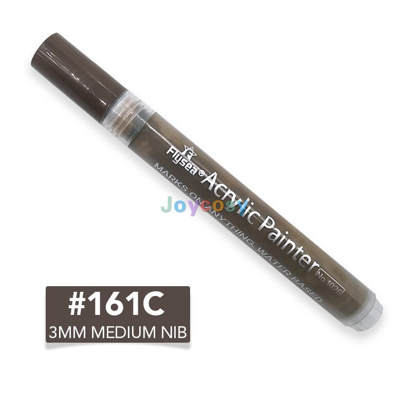 FLYSEA Acryl Farbe Marker Stifte, Haut Tonne Farben, 3mm Spitze, Prämie Wasserdicht dauerhaft Farbe Kunst Marker Kuli: 161C 5Stck(1 viel)