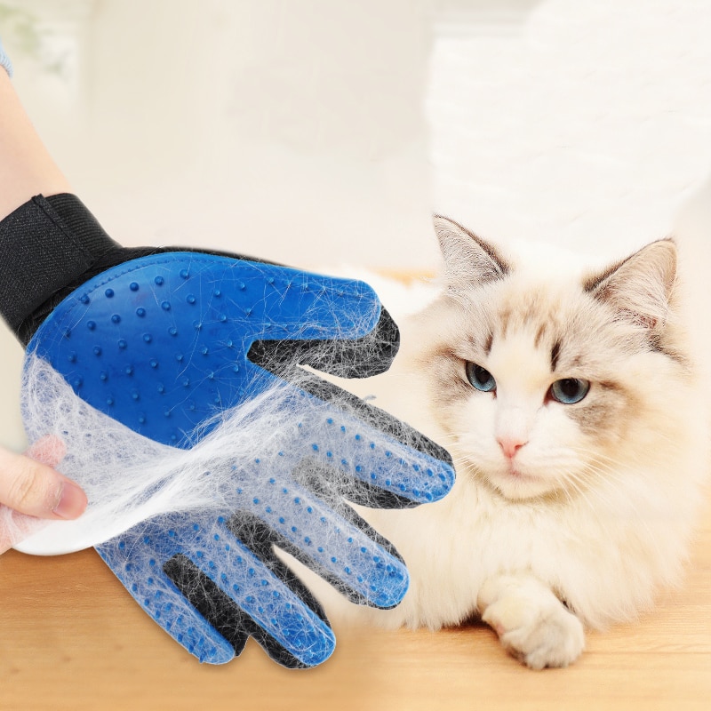 Guantes de silicona para gatos, peine para pelo, cepillo para baño de Mascota, productos de aseo para mascotas, productos de aseo para cachorros