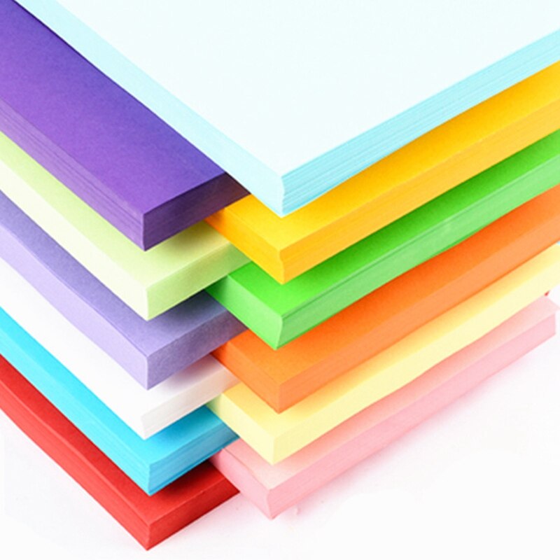 100 Color Copy Paper 180G A4 Print Copy Paper Transfer Paper Drawing Paper Office Supplies Color Paper