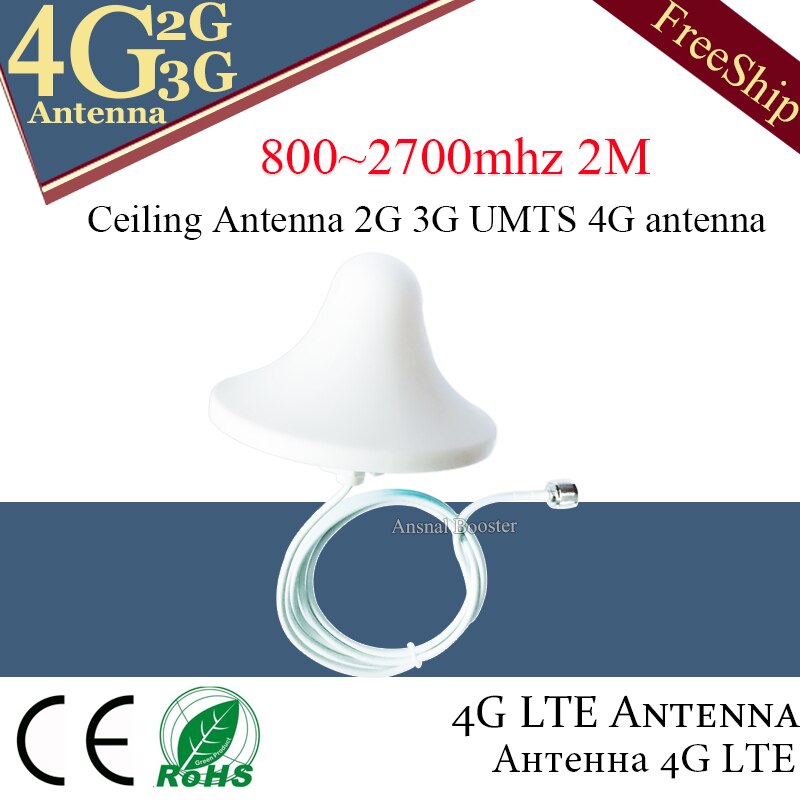 2G 3G UMTS 4G antenna 4G LTE Indoor Ceiling Antenna 2M cable N male connector for mobile signal boostereater External 4G Antenna