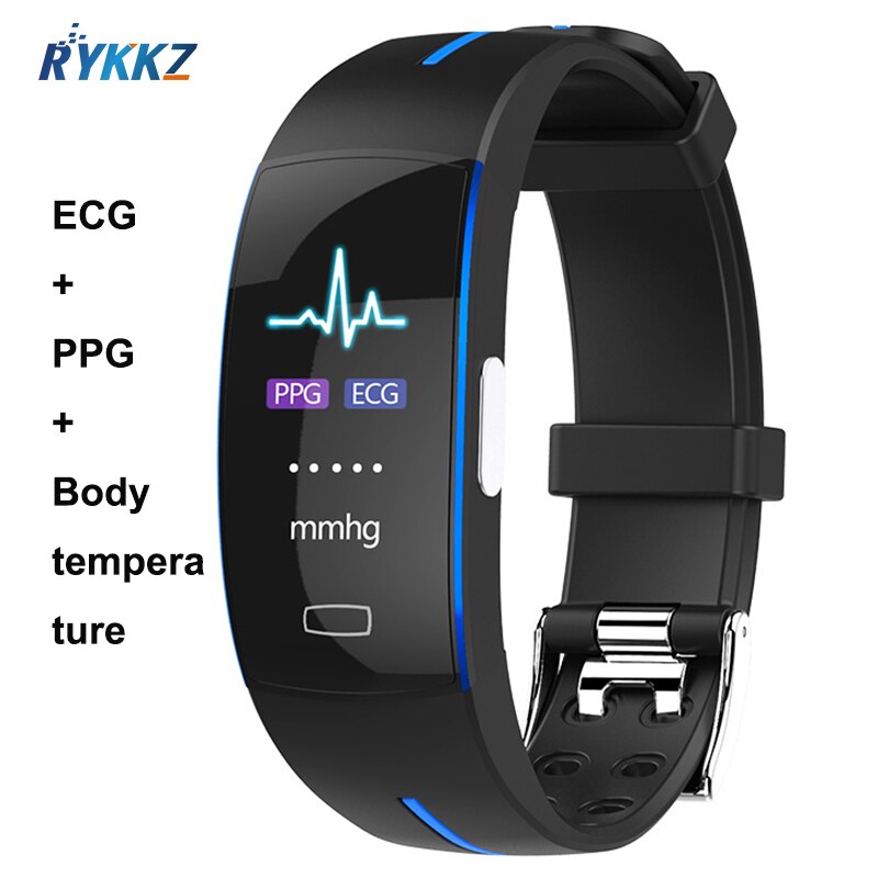 Smartband Body Temperatuur Bloeddruk Smart Band Hartslagmeter Ecg Smart Armband Activiteit Fitness Tracker Polsband