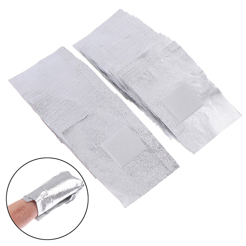 50Pcs/Bag Aluminium Foil Remover Wraps With Acetone Nail Art Soak Off Acrylic Gel Nail Polish Removal