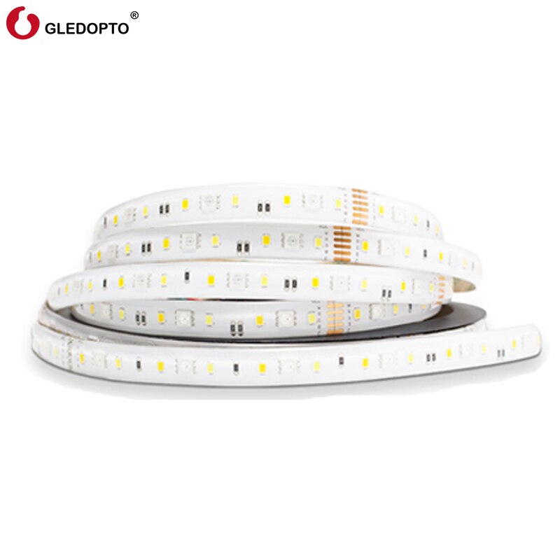 Gledopto RGB+CCT LED strip light rgb ww/cw DC24V 5 meters IP65 waterproof and IP20 not waterproof rgbcct light SMD 5050 SMD 2835: 5M IP20 light strip / RGBCCT