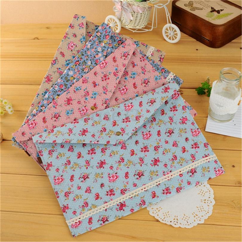 1 pcs School Boek Opslag Bloemen Papers Pouch Case Boek Opslag grote Potlood A30 A4 Bestand Zak Map