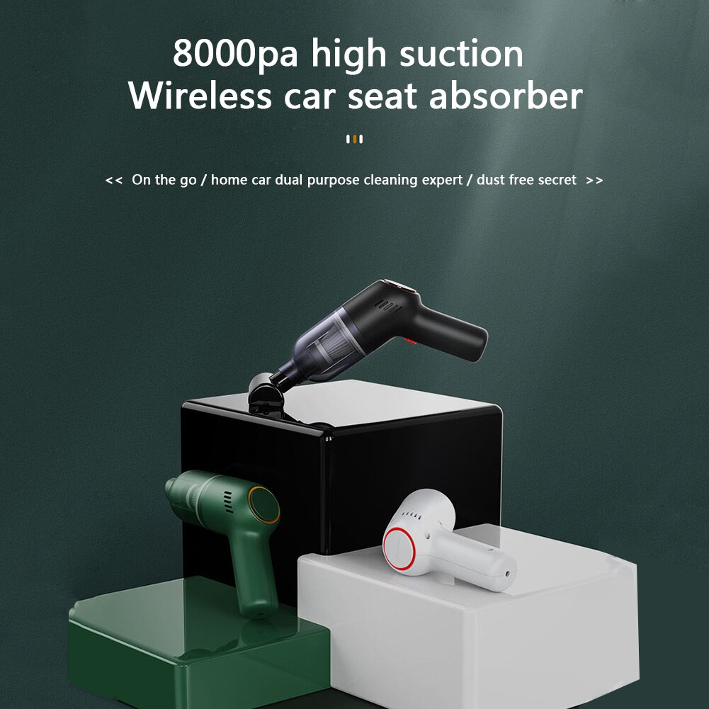 4500PA Handheld Vacuum Cordless Powerful Cyclone Suction Portable Rechargeable Vacuum Cleaner Quick Charge for Car Home Pet Hair