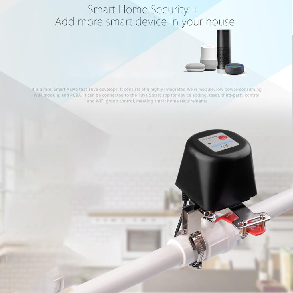 Wifi Smart Valve Control Water Valve Water Gas Valve Wireless Sprinkler Controller Shutoff Voice/APP Remote Control Water Valve