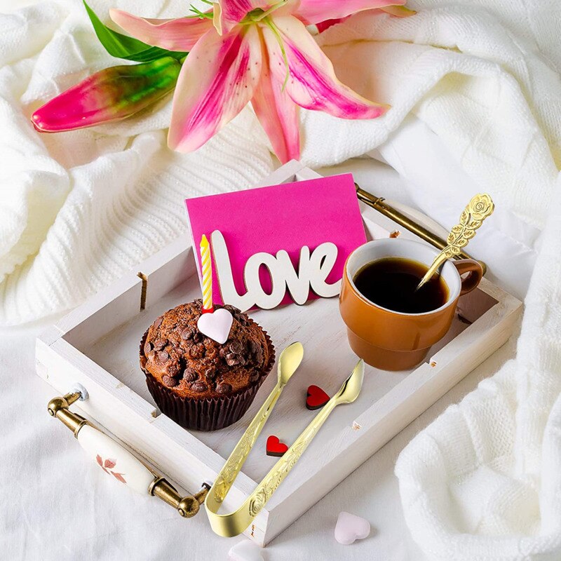 3 Pairs Suiker Lepel Tang Rose Suiker Tang Voorgerechten Tang Bloem Suiker Koffie Serveerlepels Voor Thee Koffie Party Keuken bar