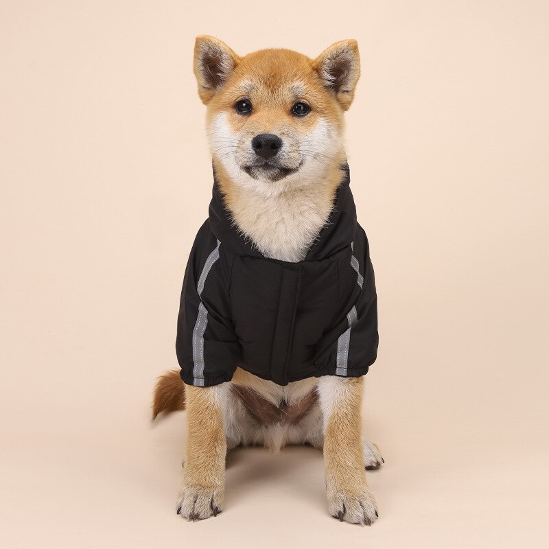 Herfst Winter Hond Kleding Reflecterende Hoodie Hond Gezicht Mode Huisdier Jas Winddicht Comfortabele Teddy Bulldog Jas