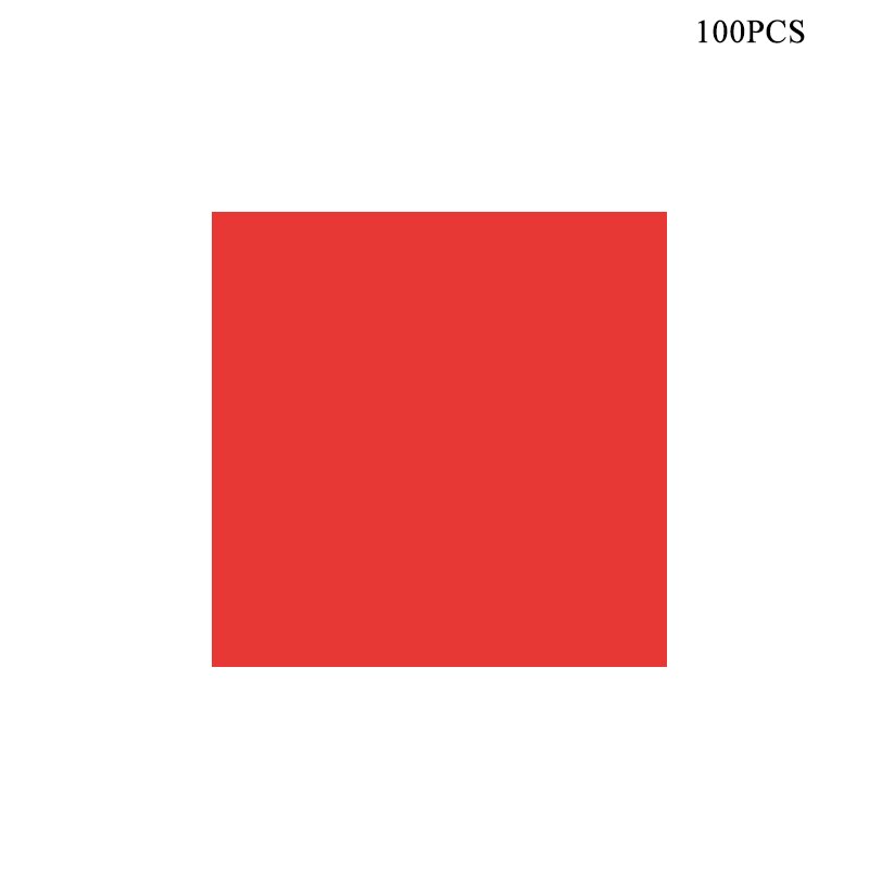 100 stk 10 x 10cm diy mad aluminiumsfolier papir chokolade slik fødselsdag indpakning folie papir klistermærke jul halloween slik papir: Rød