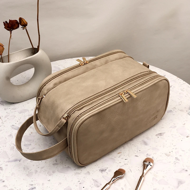 Sacs de voyage hommes femmes sac cosmétique sacs de maquillage imperméables organisateur grande capacité cosmétiques trousse de toilette sac de toilette organisateurs: Bleu