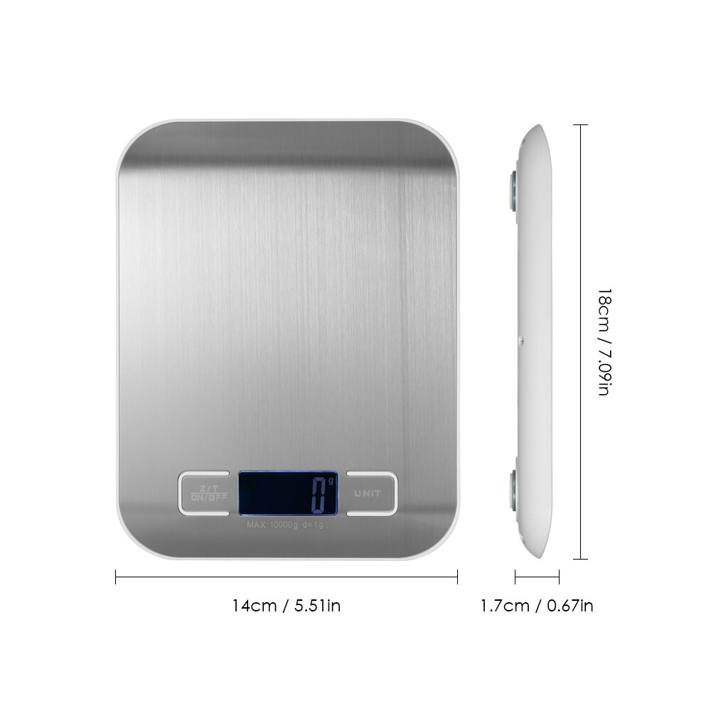 Báscula de Cocina eléctrica precisa de 10kg/1g báscula de cocina de alta precisión Mini Balanza de alimentos con plataforma electrónica