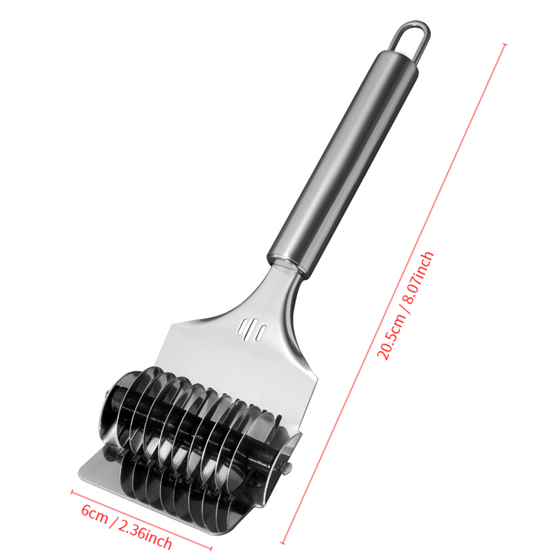 Máquina de rodillo circular para masa de piel de bola de masa grande de acero inoxidable, cortadores para hornear en casa, herramientas para rodar pasteles de Pizza y pasteles de cocina: Azul cielo