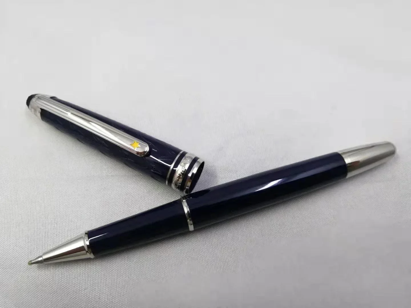 Bolígrafo pequeño Prince de lujo, suministros de oficina de Metal, fuente de Gel para escribir: Gris claro / OBB